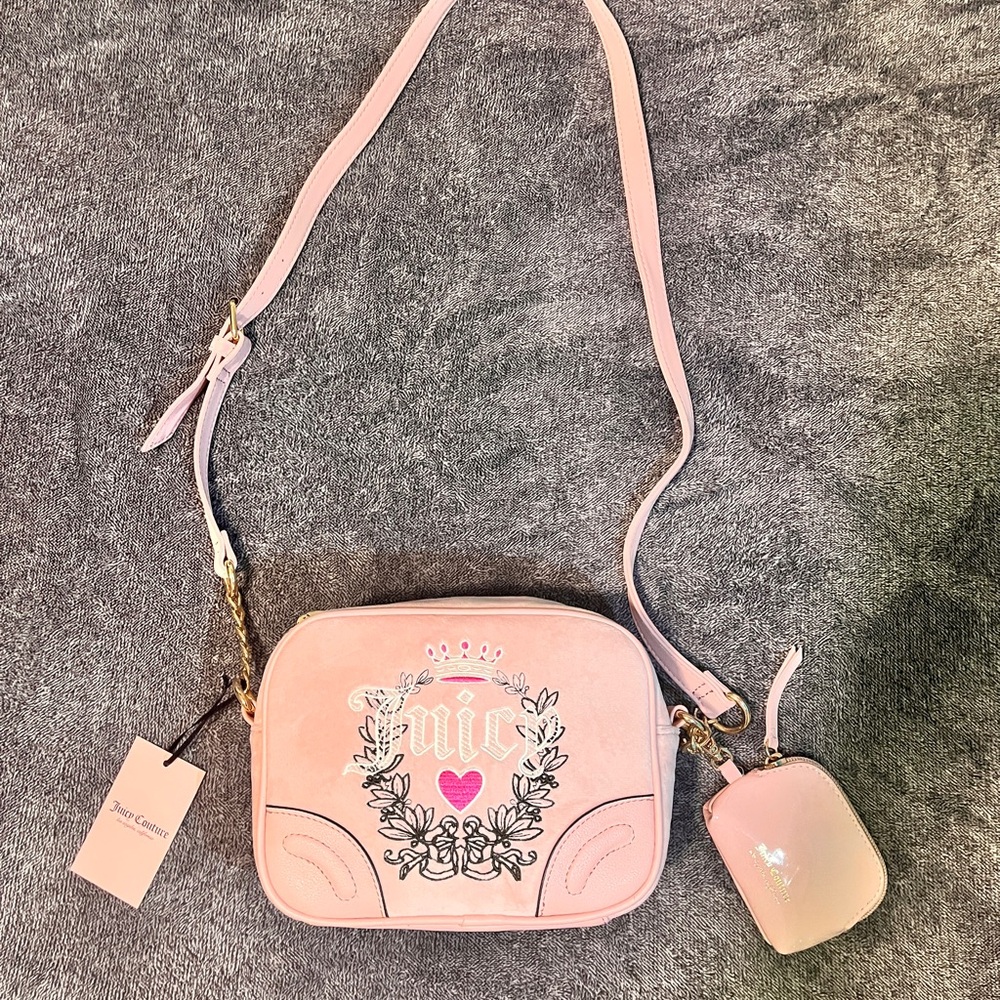 ‘Juicy Couture’ Pink Mini Crossbody Bag W/ Coin Pouch- Brand New with Tags
